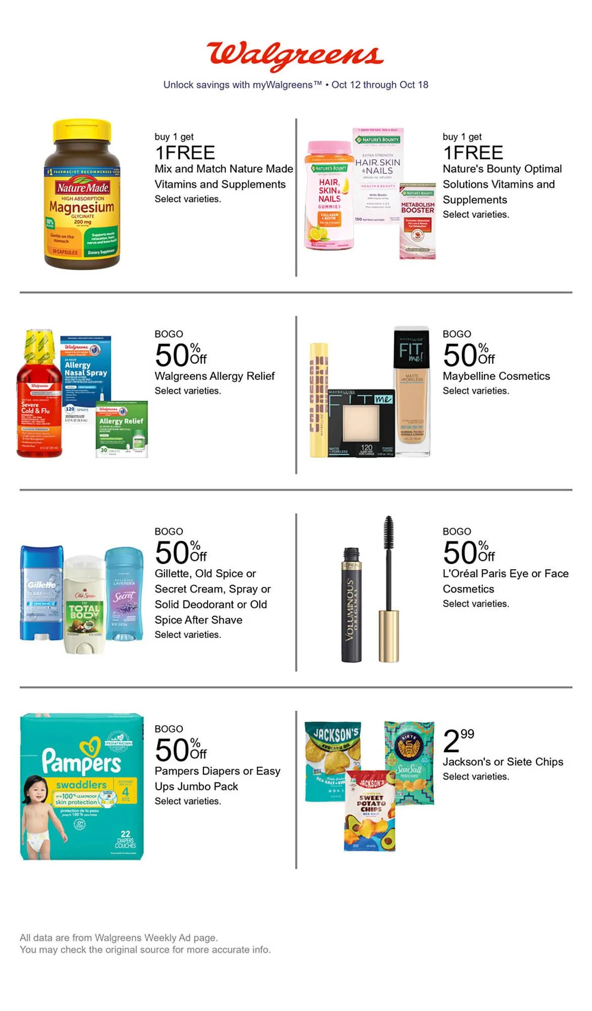 Weekly ad Walgreens weekly ad from October 12 to October 18 2025 - Page 1