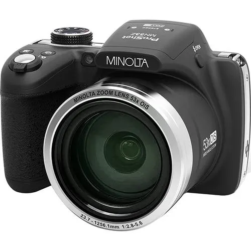 Minolta Pro Shot 16MP Digital Camera with 53x Optical Zoom - Black - Open Box