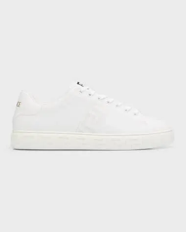 Men's La Greca Leather Low-Top Sneakers