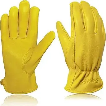 General Work Gloves, Deerskin Construction Gloves,Soft, Improved Dexterity