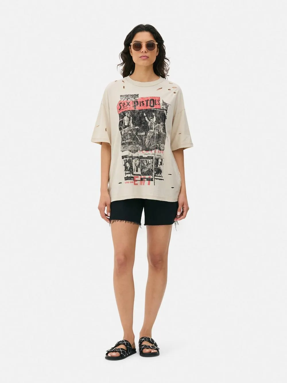 Sex Pistols Distressed Oversized Tee