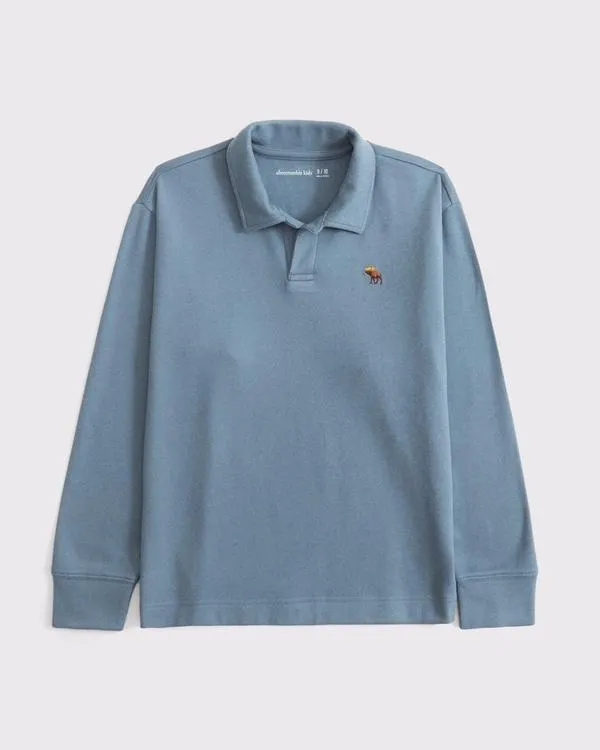 cozy long-sleeve signature icon johnny collar polo