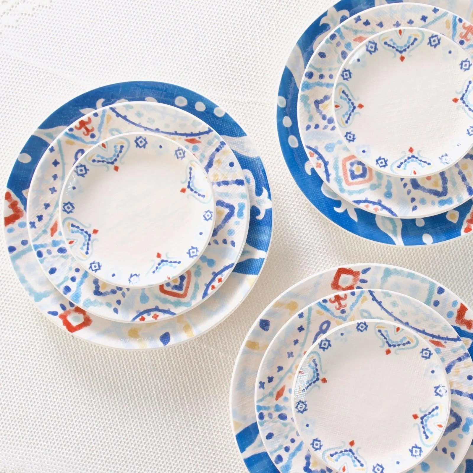 Pier 1 Carnival Dinner Plates, Set of 4