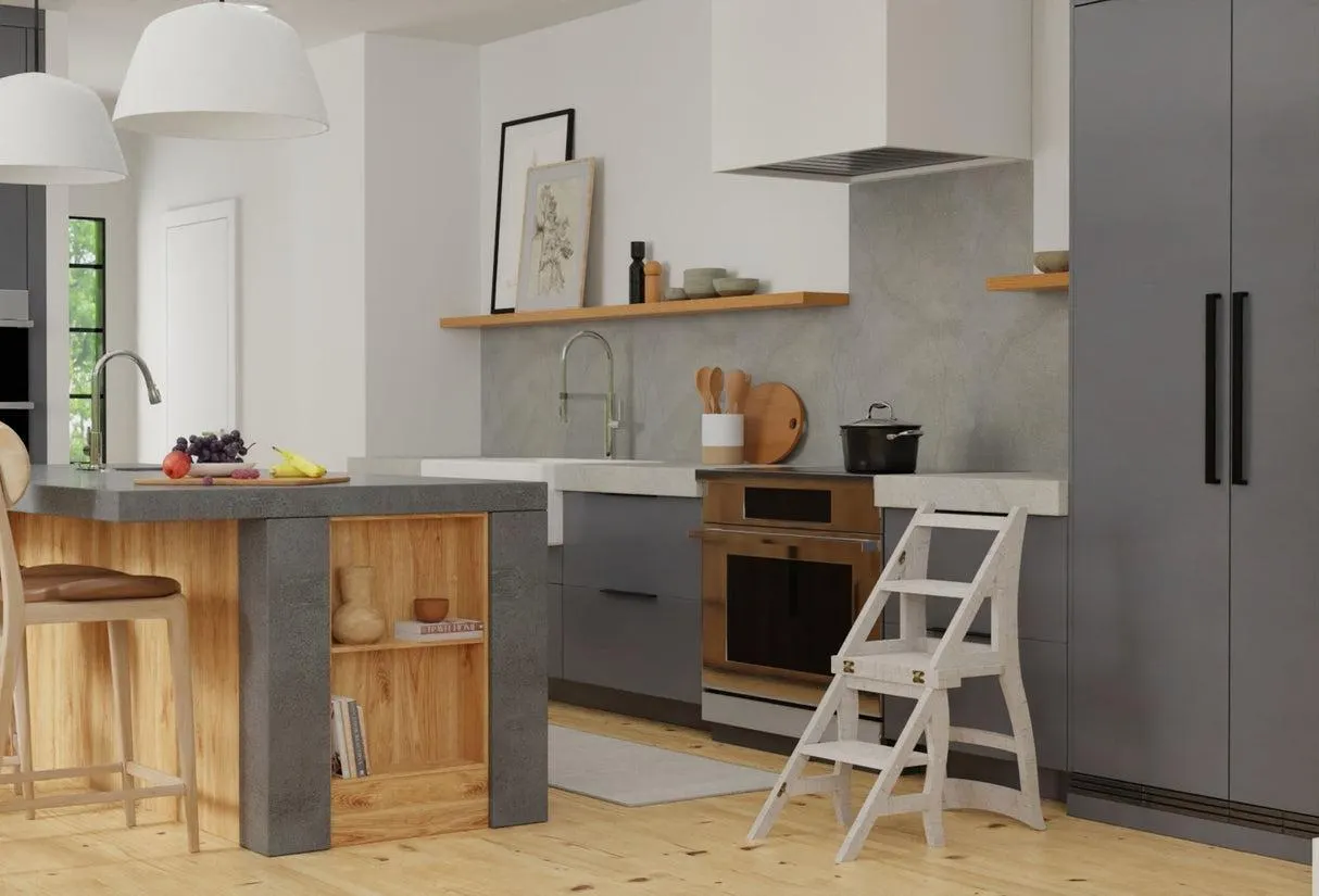 Folding Library Chair, Antique White