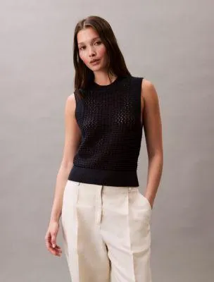 Open Stitch Tank Top