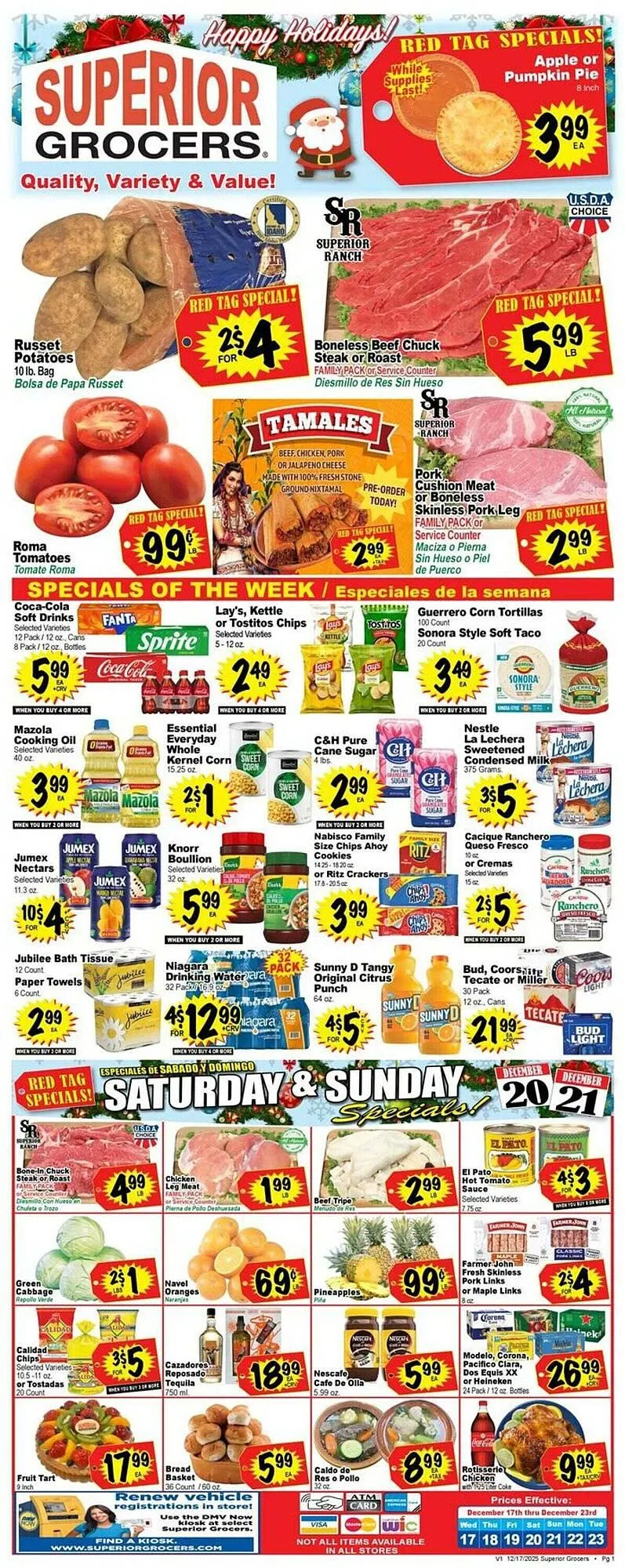 Weekly ad Superior Grocers weekly ad from December 17 to December 23 2025 - Page 1