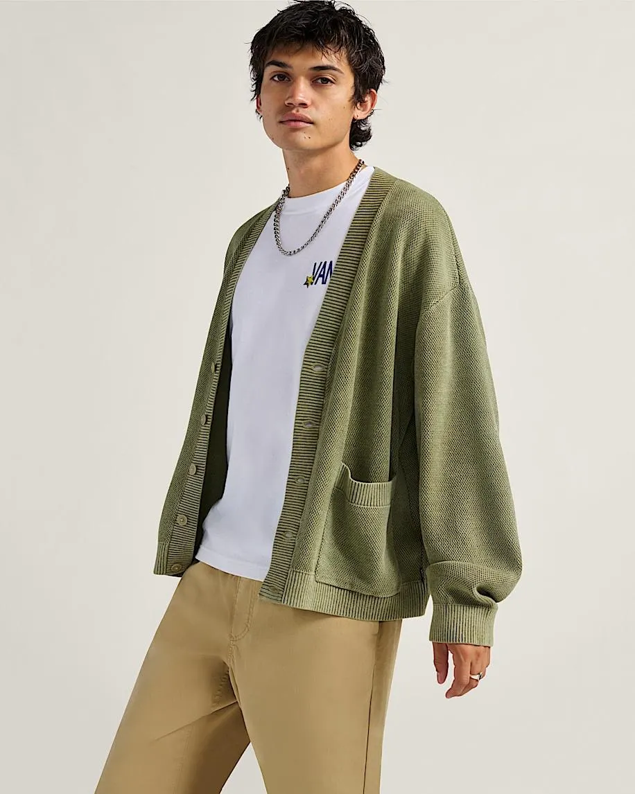 Bayview Acid Wash Cardigan Sweater