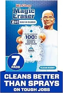 Mr. Clean Magic Eraser Foaming Sponge, All Purpose Cleaner, Dawn Cleaning Power, Ultra Foamy, 7ct