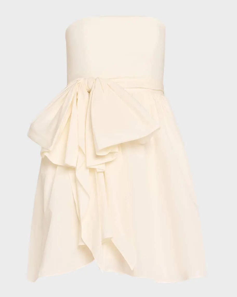 Liv Strapless Bow-Waist Mini Dress