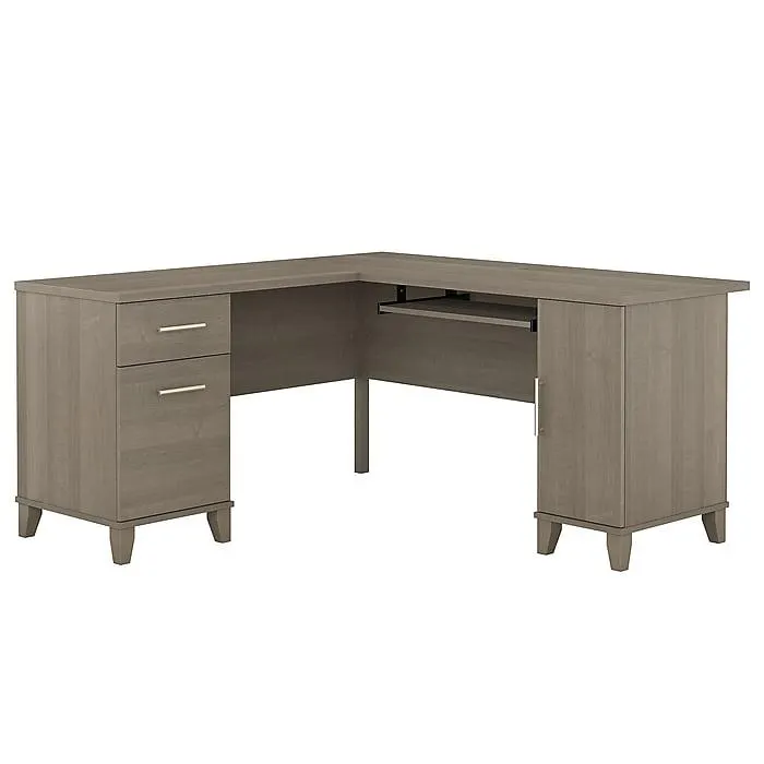 Bush Furniture Somerset 60"W L Shaped Desk with Storage,