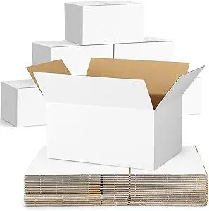 40-Pack-Small-Shipping-Boxes-9x6x4, Corrugated-Cardboard-Boxes-for-Packaging-Small-Business, White-Boxes-Mailers