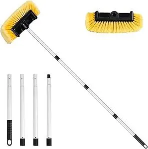 Ordenado 62" Car Wash Brush with Long Handle, Soft Bristle Car Cleaning Brush Supplies, Cars Brushes for Washing Exterior, Cars Washing Brushes Scratch-Free Wash Mop Kit, Universal for RV Truck SUV