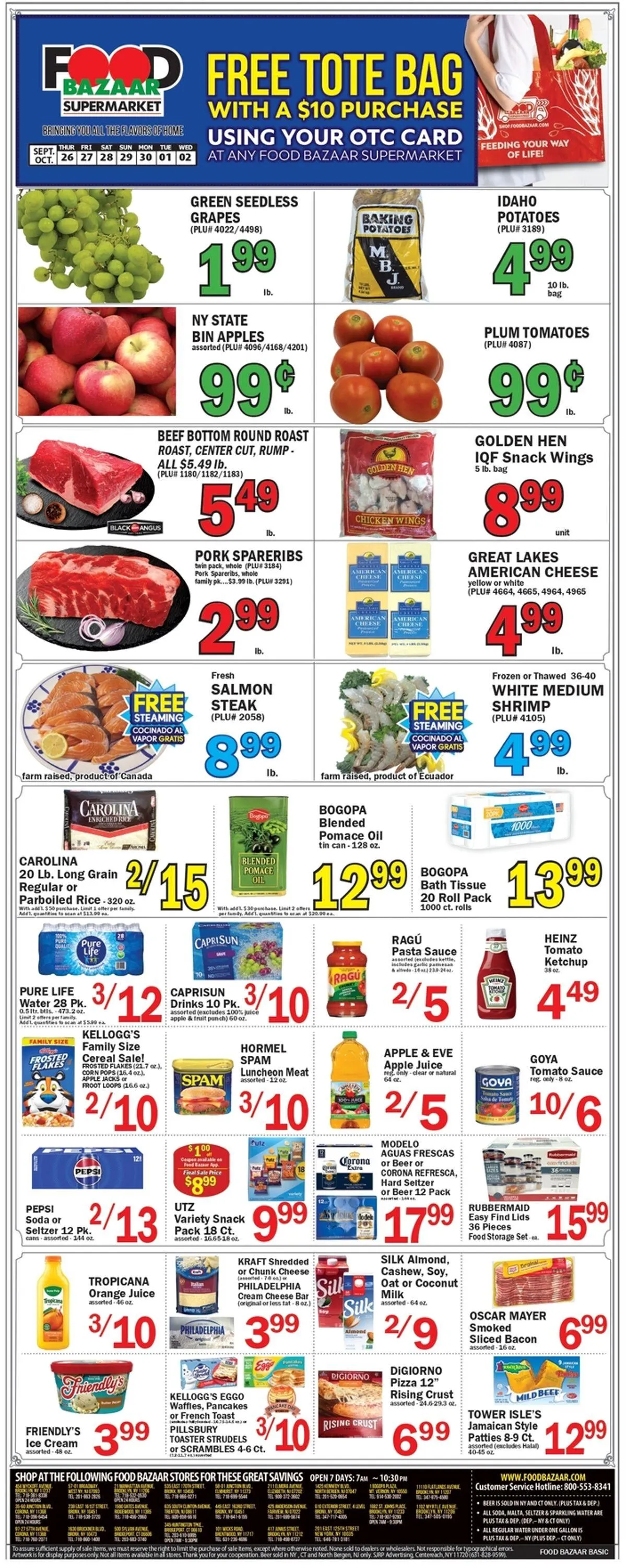 Weekly ad Food Bazaar Current weekly ad from September 26 to October 2 2024 - Page 1