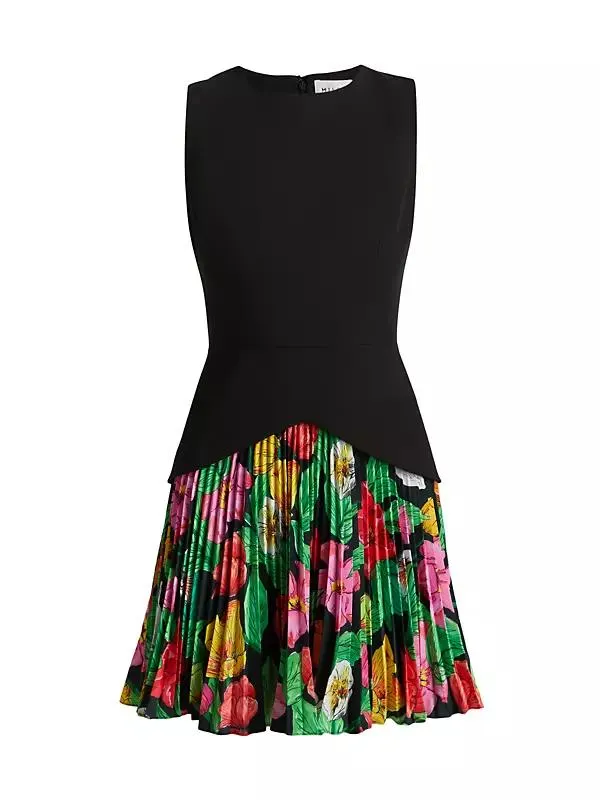 Haddy Tulip Rosette Pleated Minidress