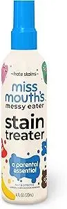 Miss Mouth's Messy Eater Stain Treater Spray - 4oz Stain Remover - Newborn & Baby Essentials - No Dry Cleaning Food, Grease, Coffee Off Laundry, Underwear, Fabric