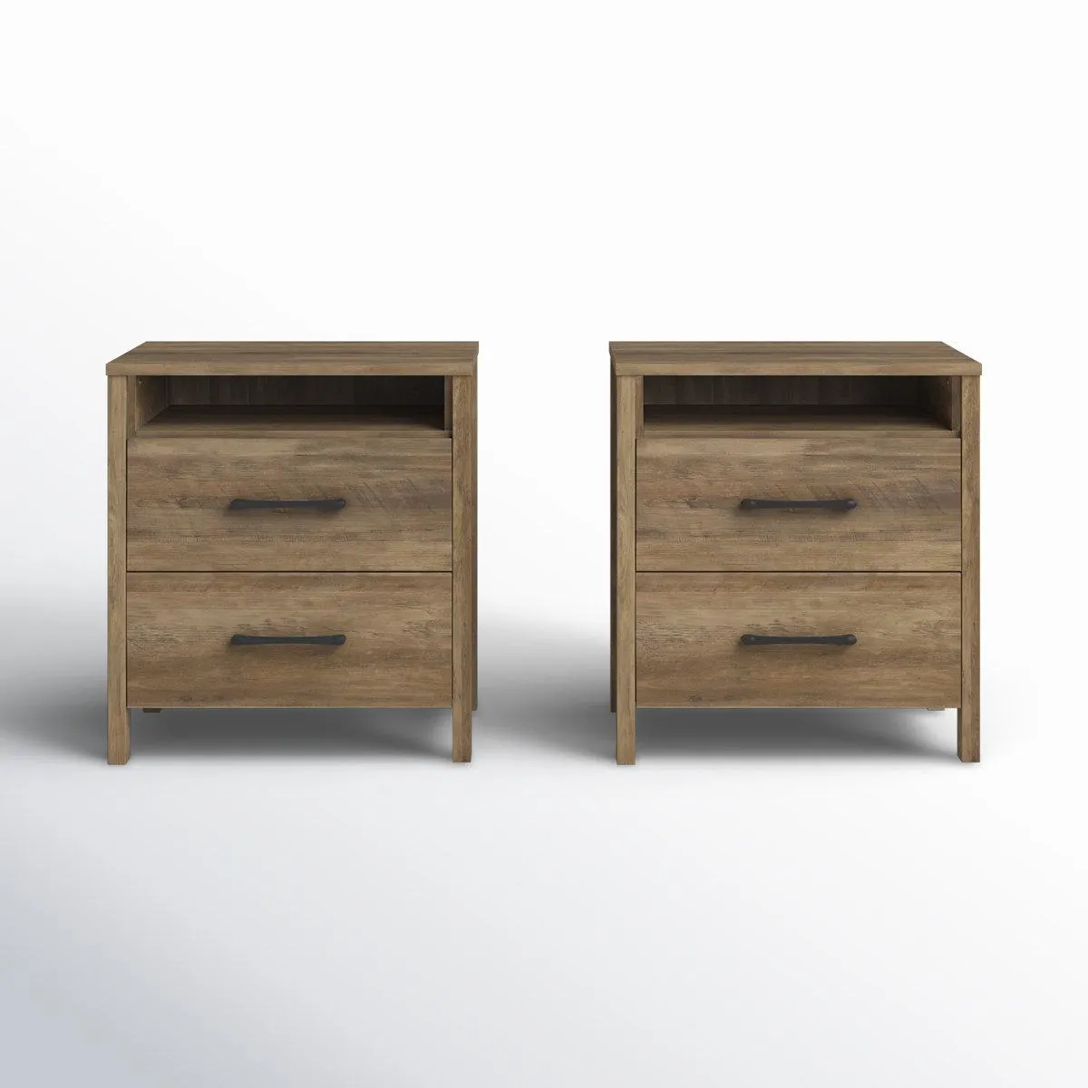 Allysyn 22.7" 2 Drawer Nightstand (Set of 2)