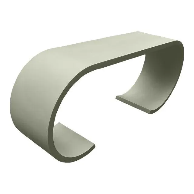 Mid Century Modern Waterfall Style Console Custom Green