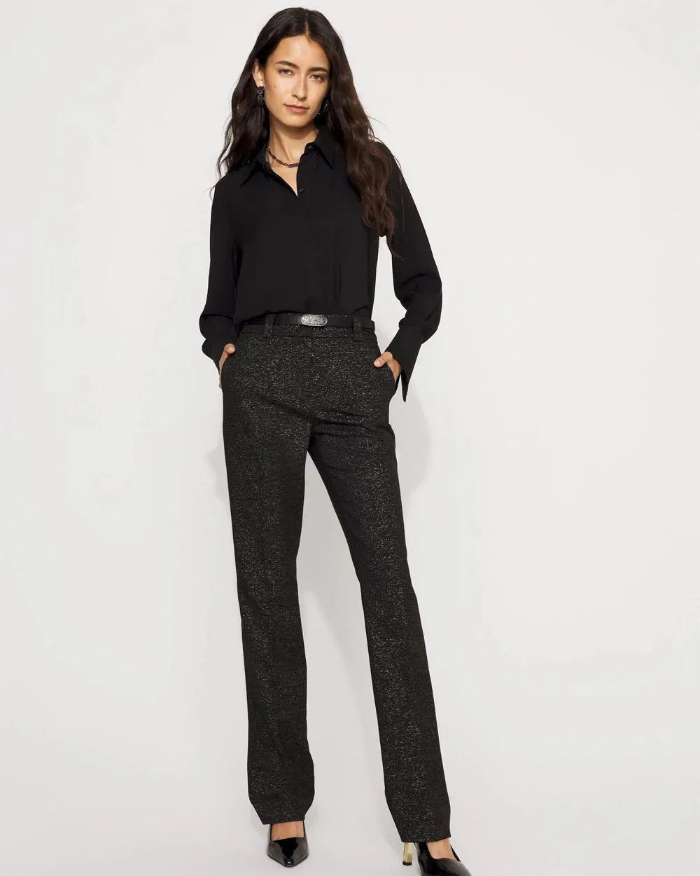 Blake Lurex Slim Boot Pant