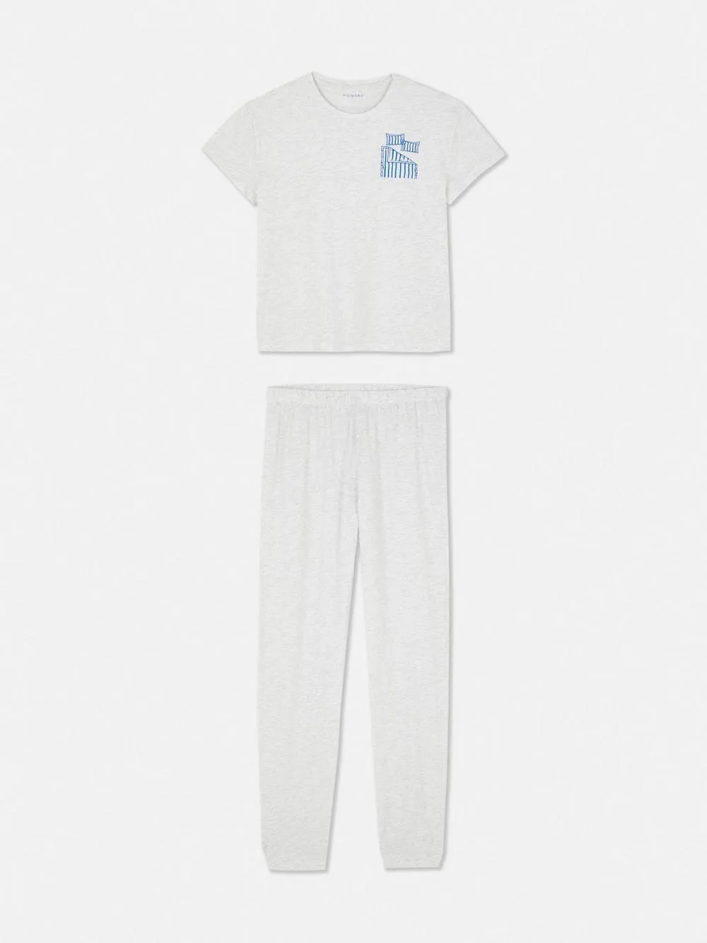 Printed Short-Sleeve Pajama Set