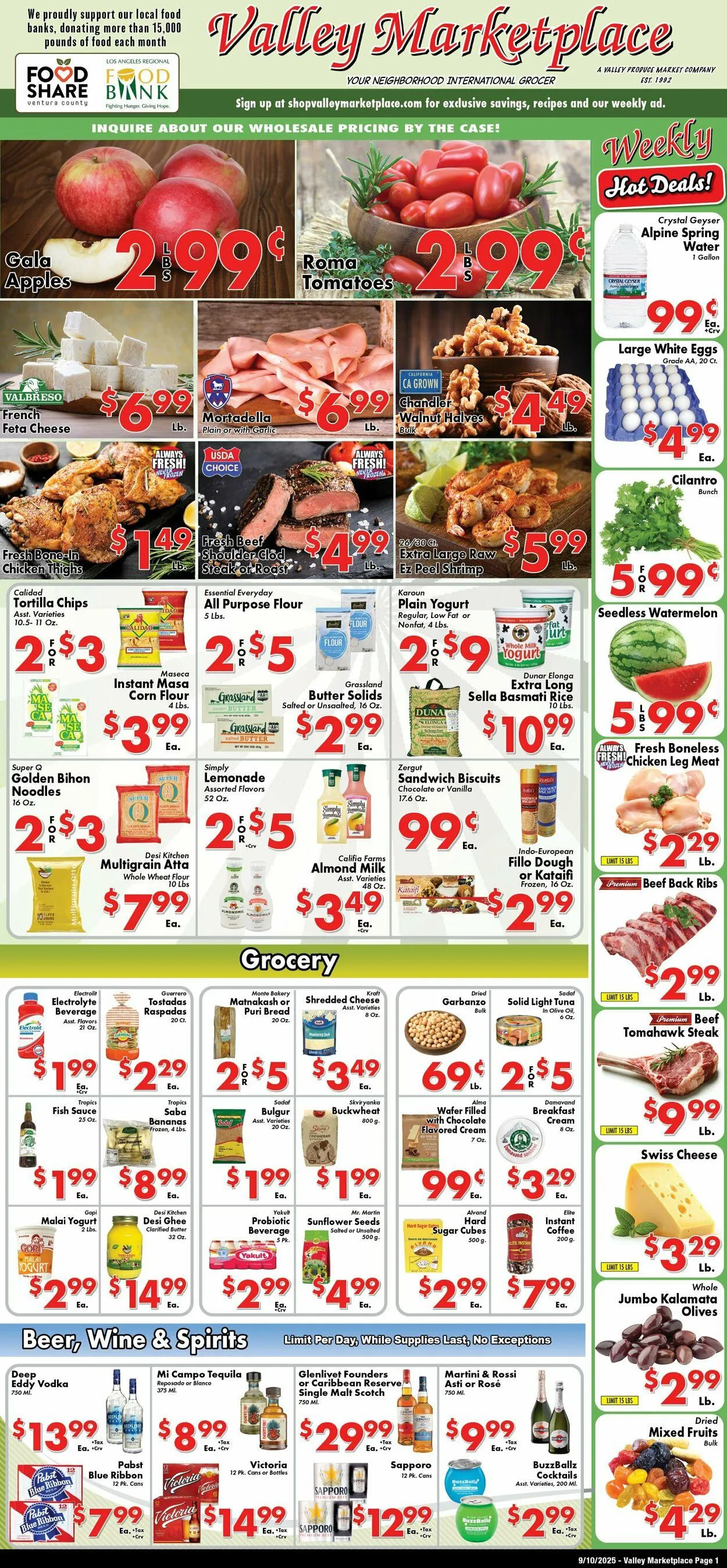 Weekly ad Valley Marketplace from September 10 to September 10 2025 - Page 1
