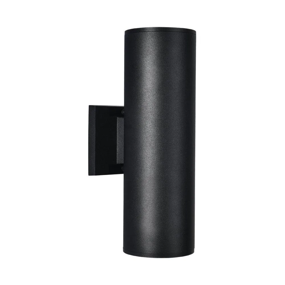 Breshawna Aluminum Matte Black Outdoor Armed Sconce