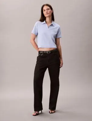 Cotton Contour Rib Polo Tee
