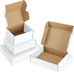 Assorted-Sizes-Shipping-Boxes-45-Pack: 6x4x3 & 7x5x2 & 9x6x2 Small-Shipping-Boxes-Mailers, White Corrugated-Cardboard-Boxes-for-Packing-Small-Business Mailing