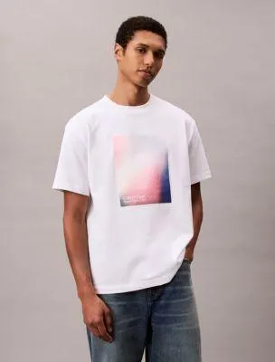 Washed Print Logo Relaxed T-Shirt