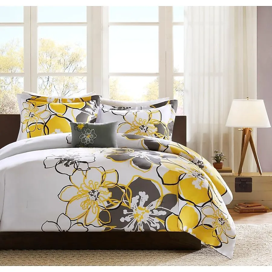 MI ZONE 4 -Piece Yellow King/California king Comforter Set