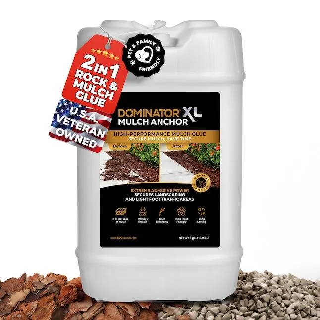 DOMINATOR Mulch Adhesive 5 Gallon(s) Clear Finish Mulch Dye
