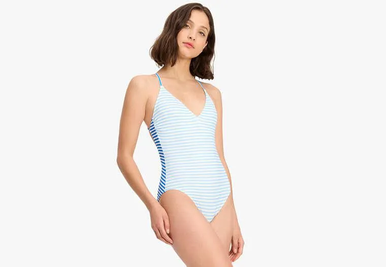 Ringmaster Stripe V-neck One-piece