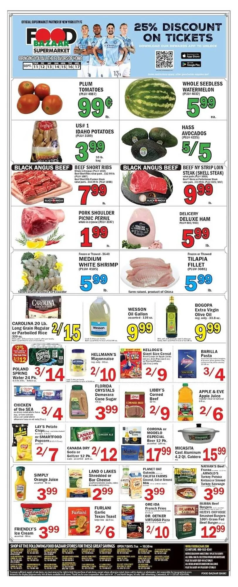 Weekly ad Food Bazaar circular from September 11 to September 17 2025 - Page 1