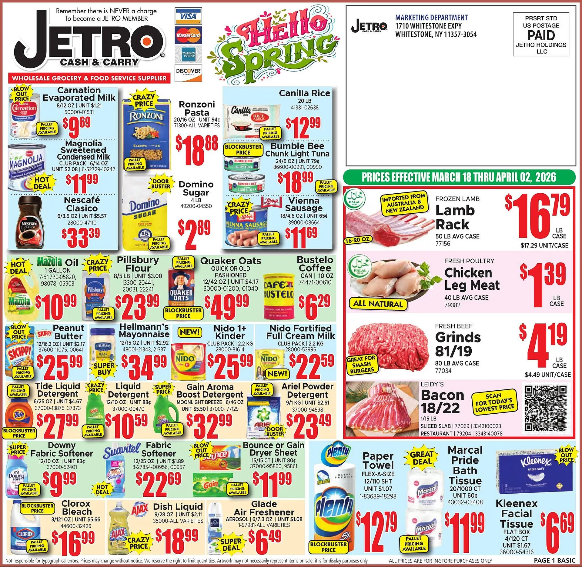 Weekly ad Jetro flyer from March 19 to April 2 2026 - Page 1