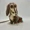 Dachshund Perfume Lamp in Porcelain from Heinz & Co., 1950s