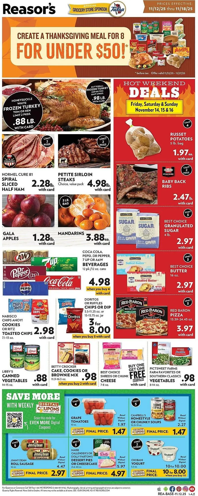 Weekly ad Reasors weekly ad from November 12 to November 18 2025 - Page 1