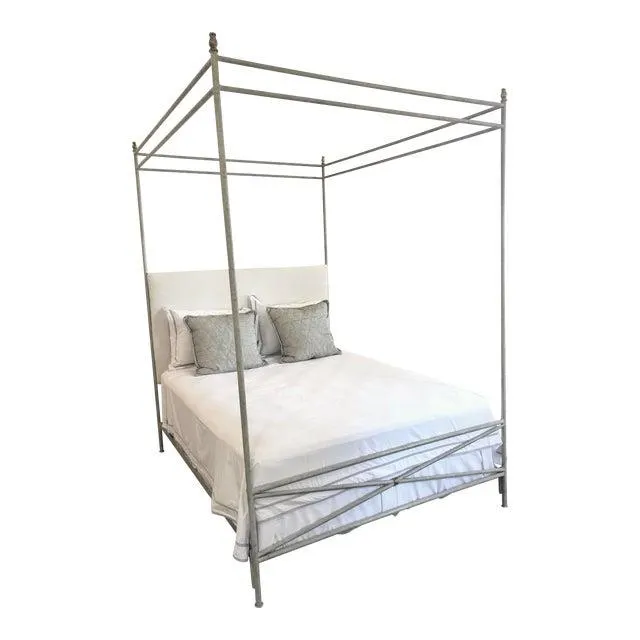 Orleans Upholstered Canopy Queen Size Bed