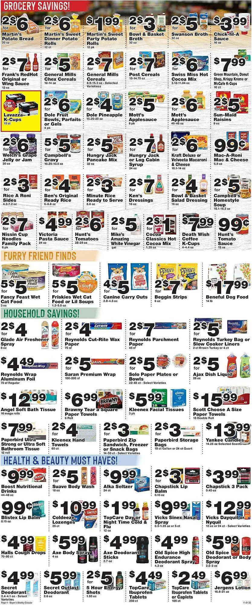 Weekly ad Boyer's Food Markets weekly ad from November 9 to November 15 2025 - Page 4