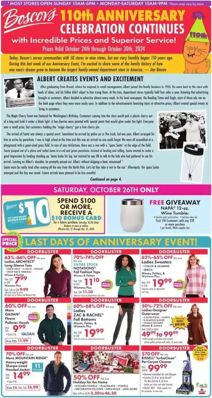 Weekly ad Weekly Ads Boscov's from October 24 to October 30 2024 - Page 1