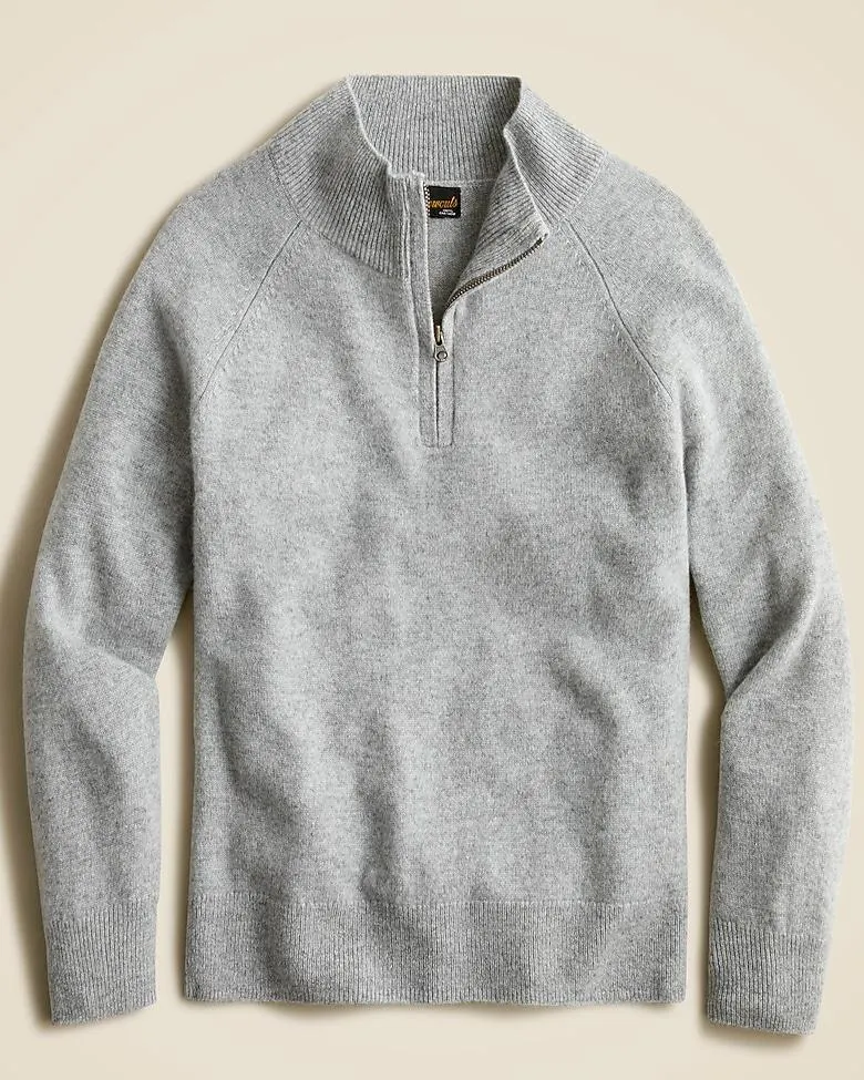 Kids' cashmere quarter-zip sweater