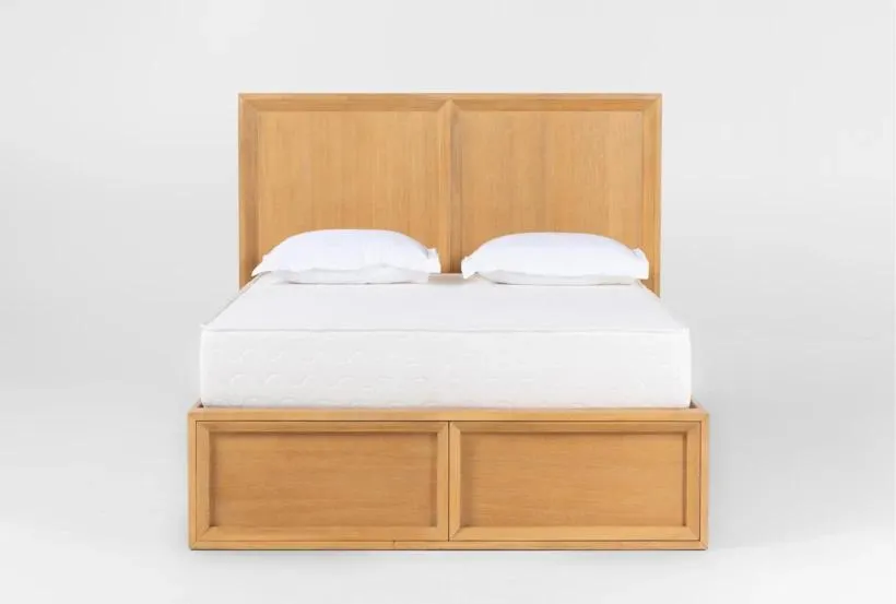 Adamas Queen Wood Platform Bed With Wood Storage