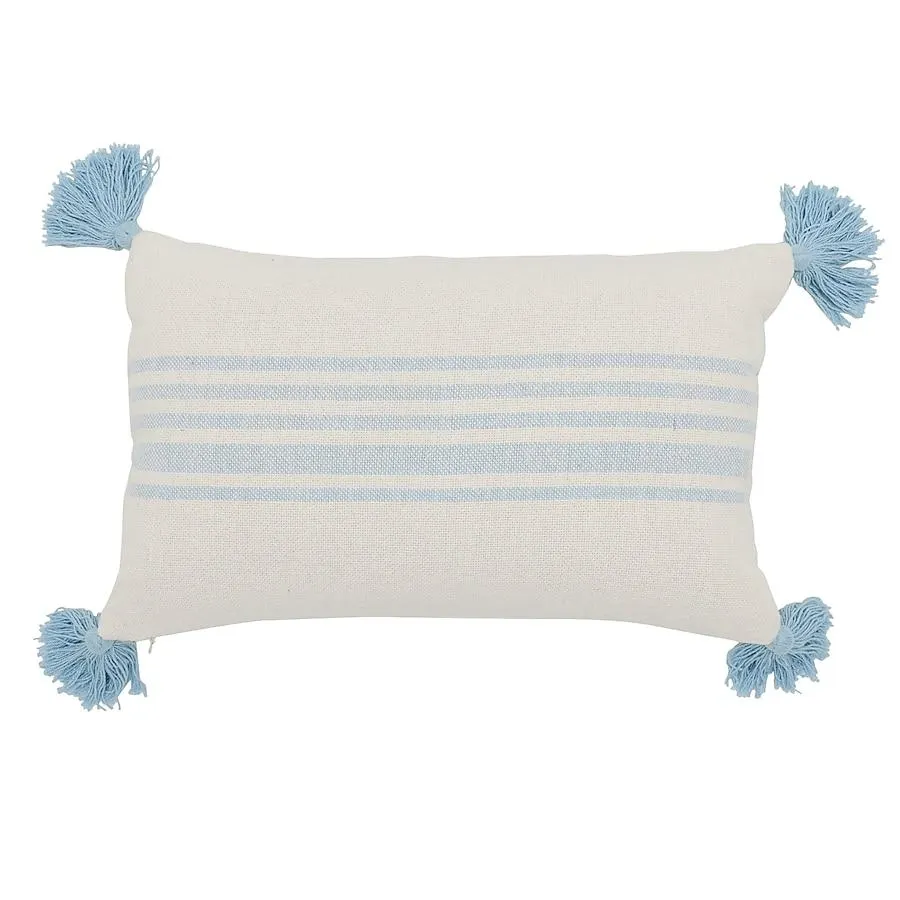 allen + roth Stripe pillow blue 20-in x 12-in Blue Oblong Indoor Decorative Pillow