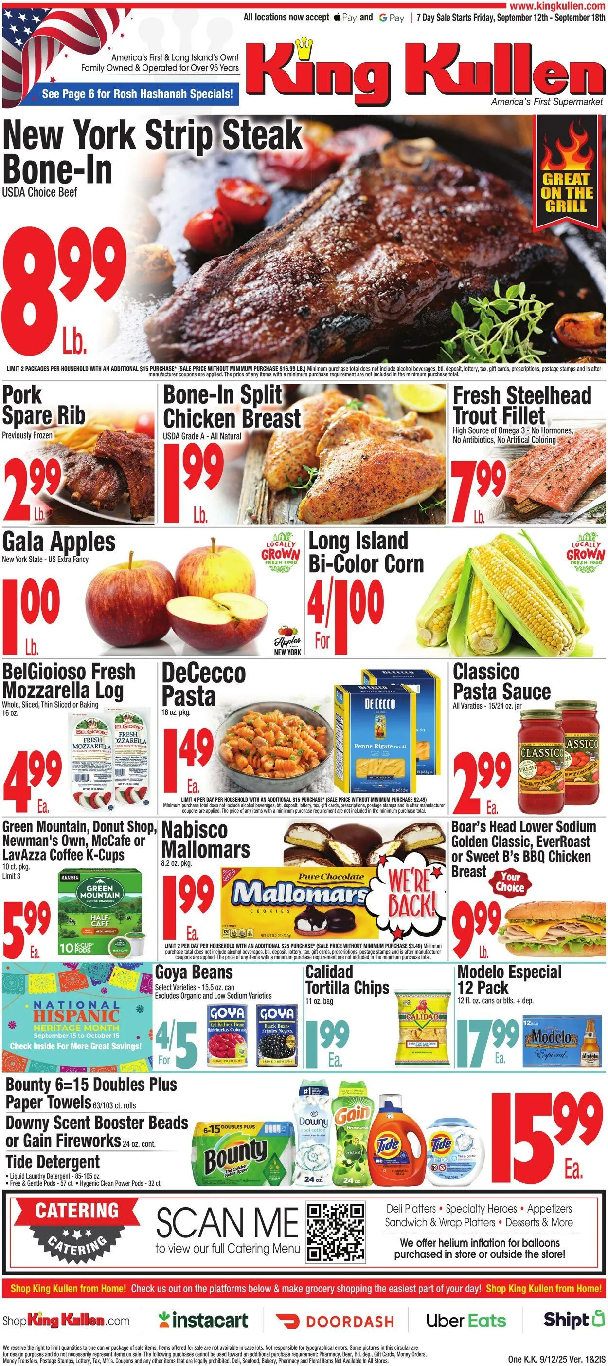 Weekly ad King Kullen Current weekly ad from September 11 to September 18 2025 - Page 1
