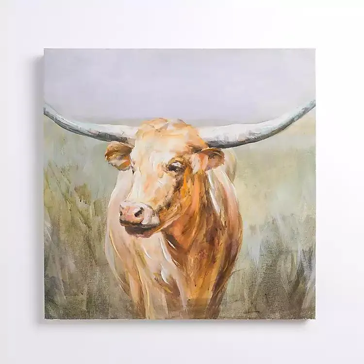 Big Sky Longhorn Canvas Art Print