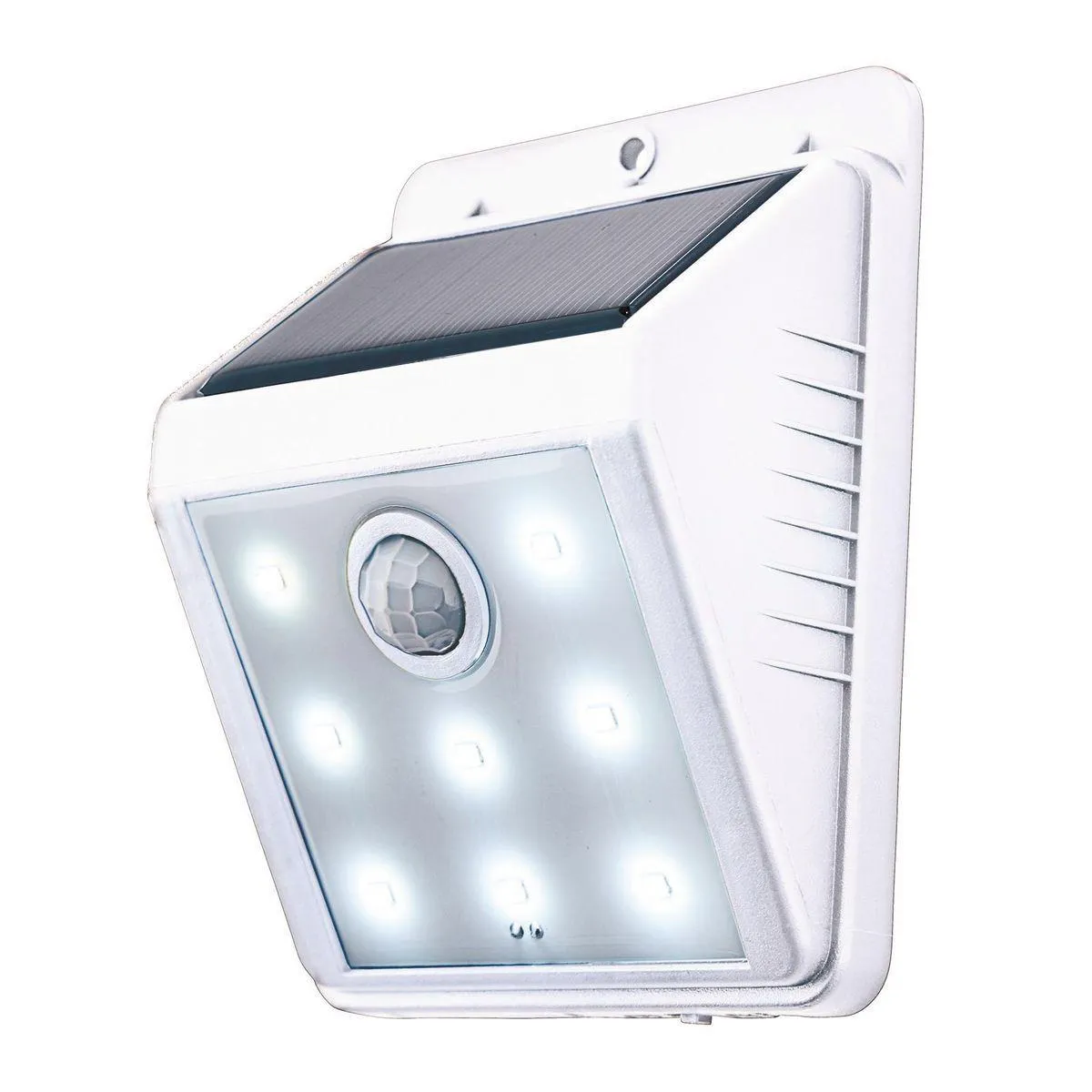 115 Lumen Wall Mount Solar Security Light, White
