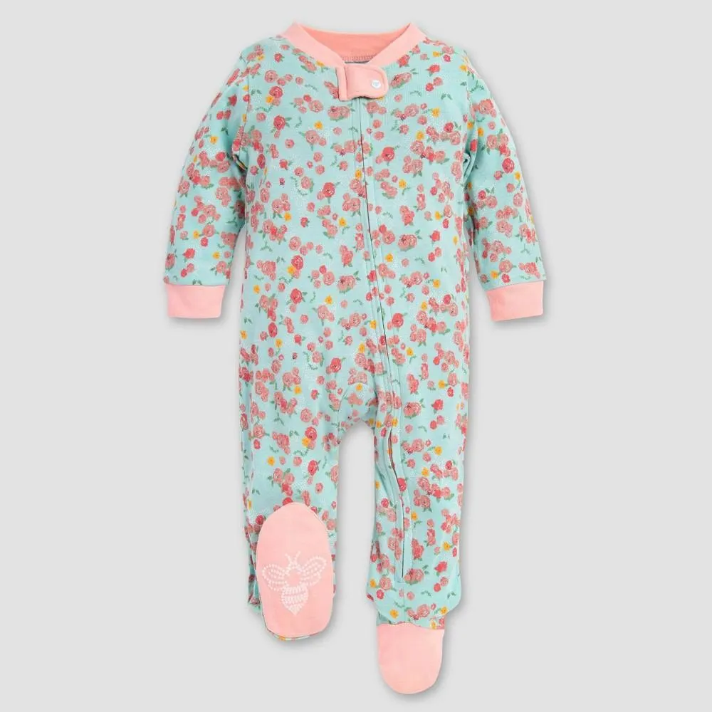 Burt's Bees Baby Girls' Ditsy Organic Cotton Sleep N' Play