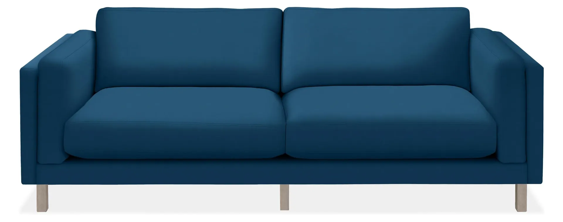 Cade 91" Sofa in Tristan Ink with Shell Legs