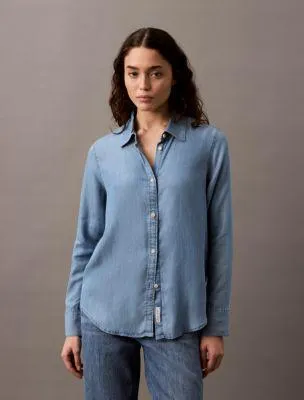 Lyocell Button-Down Shirt