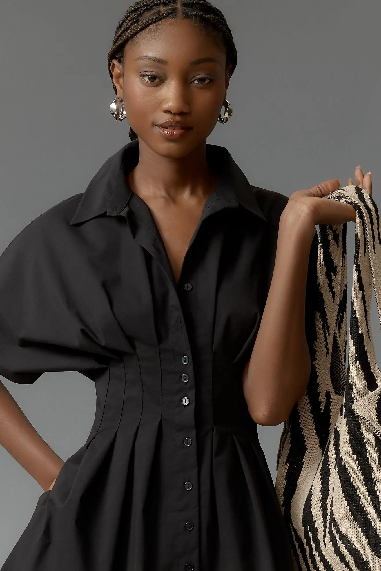 The Tobie Mini Shirt Dress by Exquise