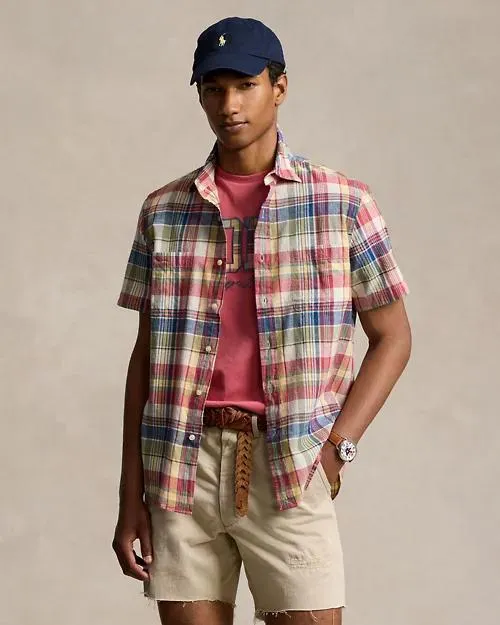 Classic Fit Indigo Madras Workshirt