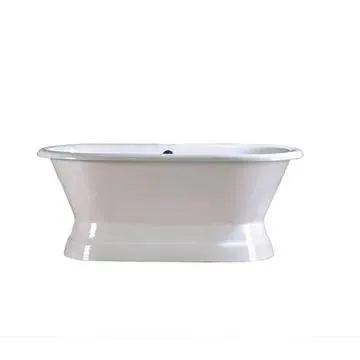 Barclay Cromwell Cast Iron Double Roll Pedestal Bath Tub